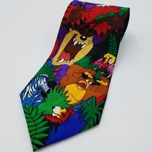 Vintage Looney Tunes Mania Safari Tie Bugs Daffy